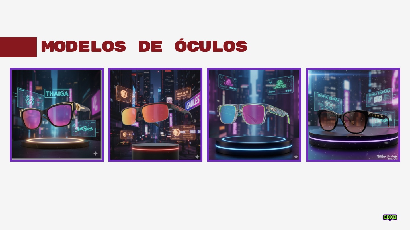 Modelos de óculos da linha CBXD