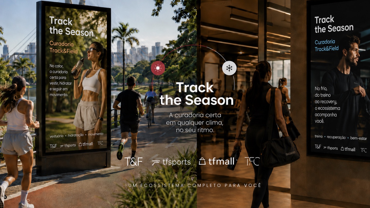 Track the Season: painéis digitais em parques e academias
