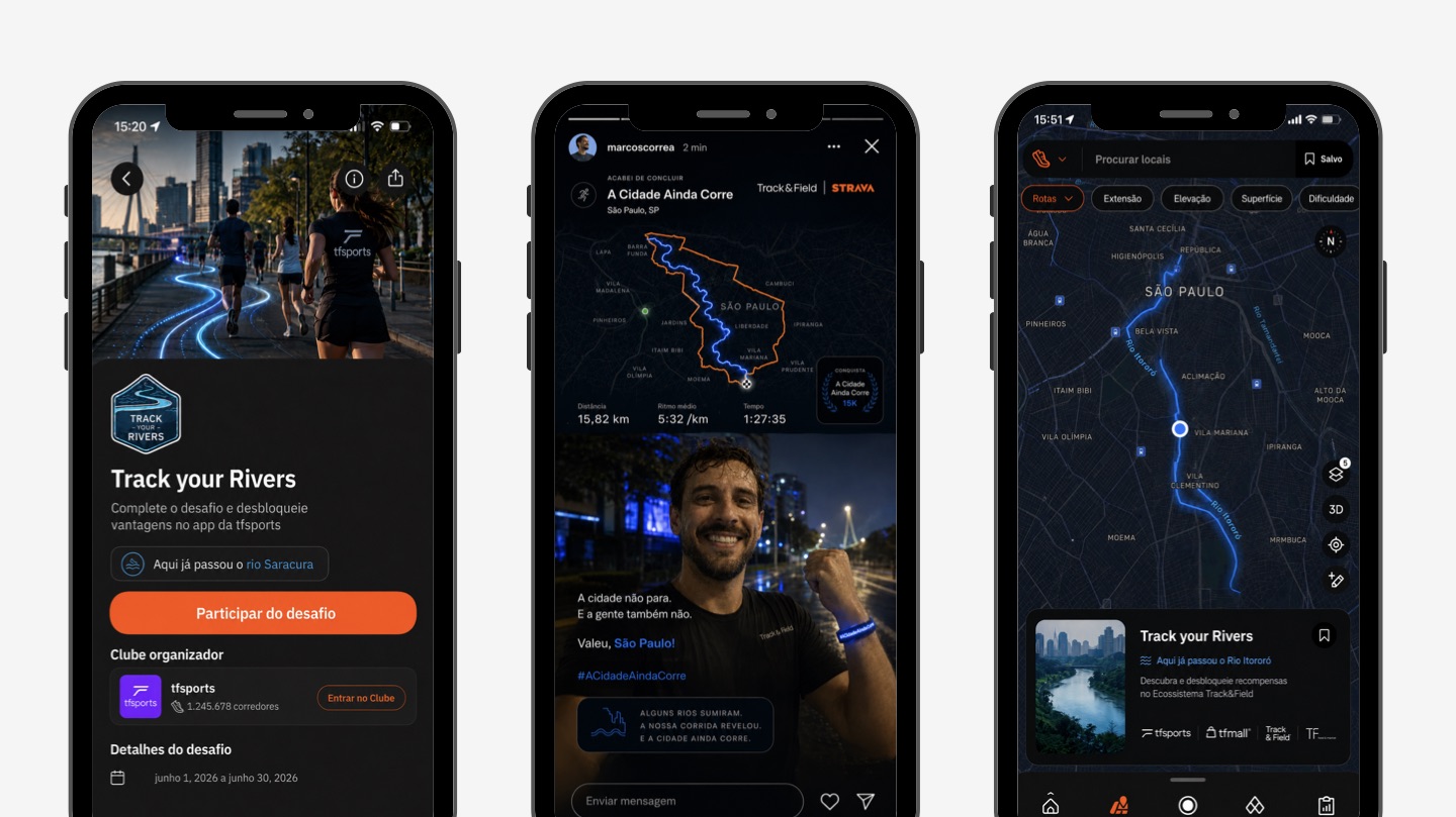 Track our Rivers: rotas no Strava